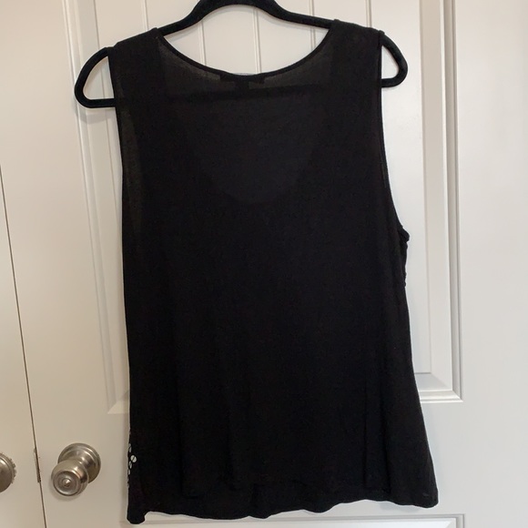 FLAIR.FS.SPORT. 1x. Sequins black tank. Plus size - Picture 4 of 13